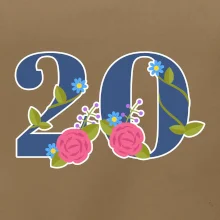 Kvetinové číslo kreslené - 20