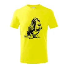 Čiernobiela karikatúra baset