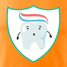 Zúbok na prsníku - zubná pasta