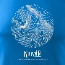 Kriváň - vrstevnice v kruhu