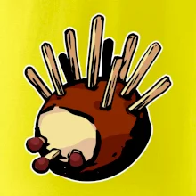 Gaštanový ježko - prsník