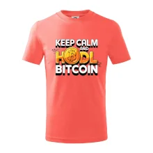 3D nápis Keep Calm and HODL Bitcoin
