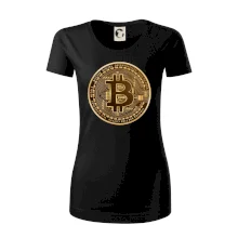 Bitcoin zlatá minca guľatá