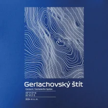 Gerlachovský štít - vrstevnice v obdĺžniku