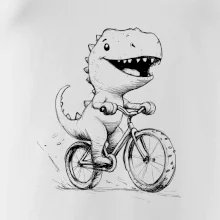 Roztomilý Dinosaurus na bicykli