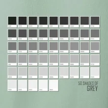 50 farebných odtieňov šedej