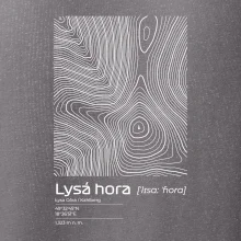 Lysá hora - vrstevnice v obdĺžniku