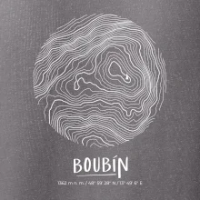 Boubín - vrstevnice v kruhu