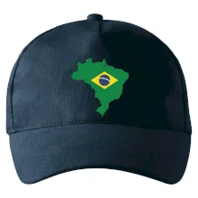 Brazília vlajka v mape