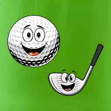 Parové tričko - Golfová palica a loptička