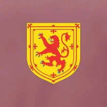 Škótsky lev na hrudi