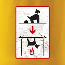 Tričko pre odporcov sraní na chodníku