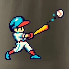 Baseballový hráč pixel art