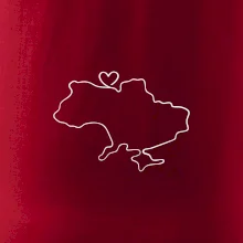 Mapa Ukrajiny - srdce