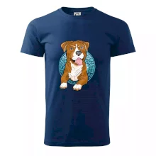 Americký staford kreslený v koliesku (Pecka design)