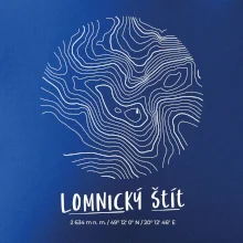 Lomnický štít - vrstevnice v kruhu