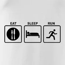 Eat sleep run štvorce
