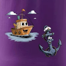 Parové tričko - Loď a kotva