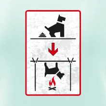 Tričko pre odporcov sraní na chodníku