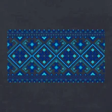 Ukrajinský vzor - modrý