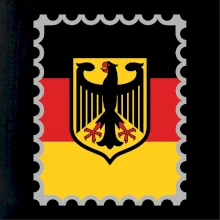 Nemecká známka - vlajka