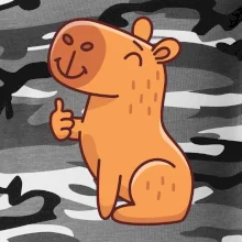 Kapybara s palcom hore Kapybara s palcom hore