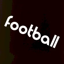 FOOTBALL nápis šikmo FOOTBALL nápis šikmo