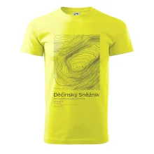 Děčínský Sněžník - vrstevnice v obdĺžniku