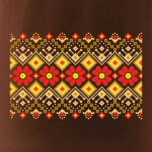 Ukrajinský vzor - Červené kvety