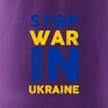 Farebný nápis Stop war in ukraine