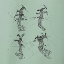 Skrútený stožiar vysokého vedenia