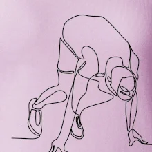 Bežec na štarte jedným ťahom