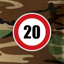 Dopravná značka - obmedzenie rýchlosti 20 Dopravná značka - obmedzenie rýchlosti 20