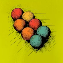 Petanque guľa kresba