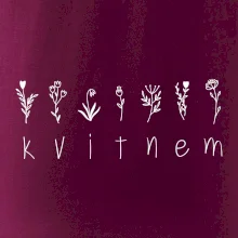 Kvitnem - Nápis s kvetinami