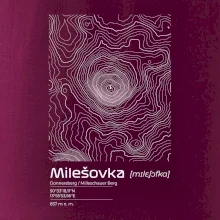 Milešovka - vrstevnice v obdĺžniku