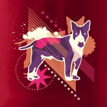 Pes abstraktný fialový