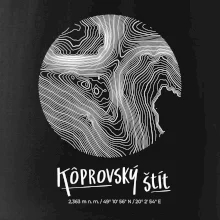 Kôprovský štít - vrstevnice v kruhu