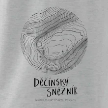 Děčínský Sněžník - vrstevnice v kruhu