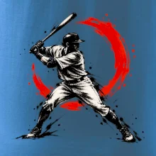 Baseballový pálkař japonská tušová malba