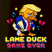 Trump lame duck pixel art game over