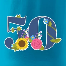 Kvetinové číslo kreslené - 50 Kvetinové číslo kreslené - 50