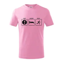 Eat sleep run štvorce