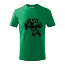 Čiernobiela karikatúra bígl