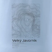 Velký Javorník (Beskydy) - vrstevnice v obdĺžniku