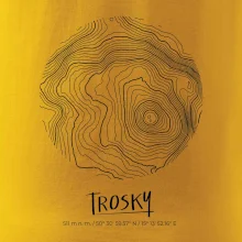 Trosky - vrstevnice v kruhu