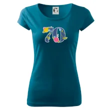 Kvetinové číslo kreslené - 70