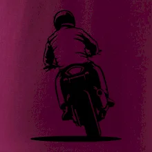 Motorkář na zádech - silnice