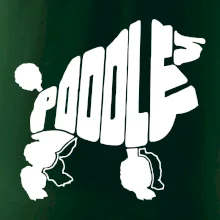 Pudel - nápis v tele Pudel - nápis v tele