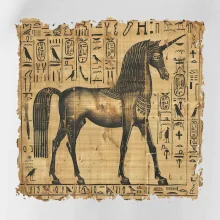 Egyptské hieroglyfy jednorožec